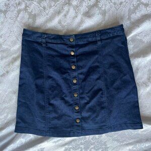 m forever 21 mini denim skirt with buttons